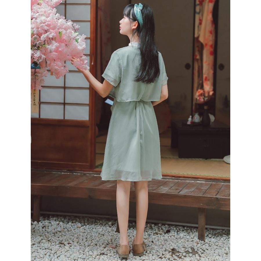 モダン ハンフー ライトカラー ワンピース 半袖 ひざ丈 漢服 :hanfu54:HitasteJapanヤフー店 - 通販 - Yahoo ...