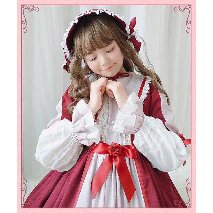 即納 最大半額 ソフト ロリータ レッド ワンピース フード付き 長袖 ひざ丈 Seal限定商品 Www Cepici Gouv Ci