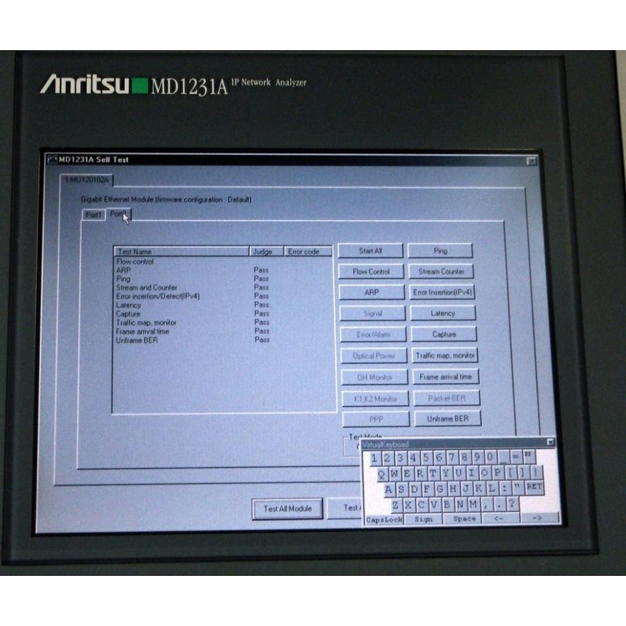【正常動作品】ANRITSU MD1231A /02/03/Z0541A/B0510 IPネットワークアナライザ