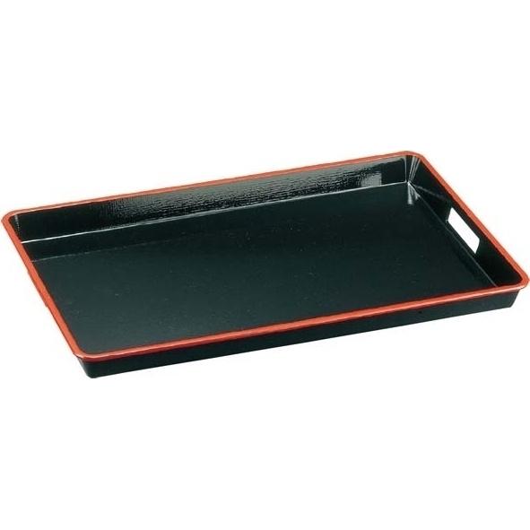 福井クラフト 木目 脇取盆 SL 黒天朱 尺8 7-61-5 ABS樹脂 : ヒット