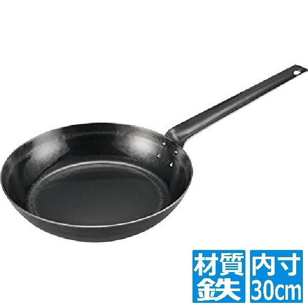 山田工業所 打出し鉄フライパン(板厚2.3mm)　30cm 山田工業所 山田 打出し 鉄 フライパン(2.3mm厚)30cm 業務用 : ヒット