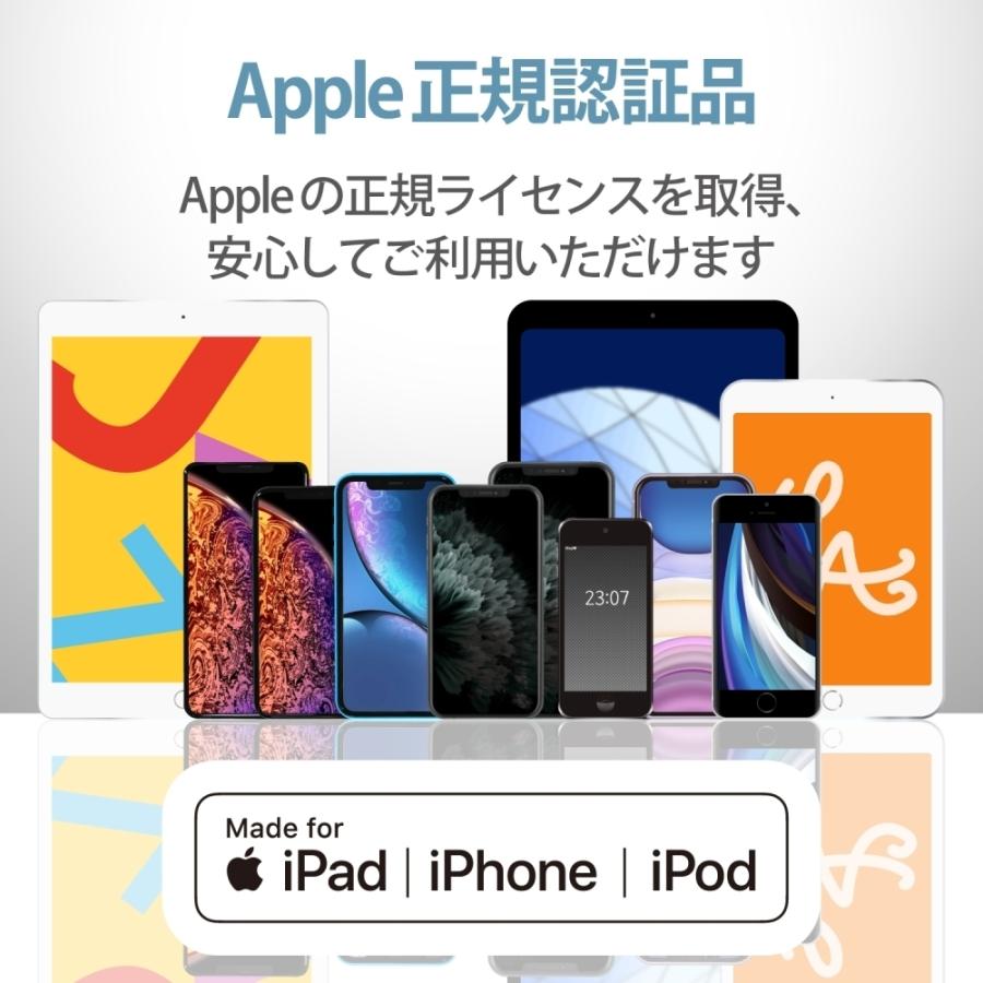 エレコム iPhone充電器 2.4A出力 ライトニングケーブル 一体型 1.5m 高耐久 断線しにくい ホワイトフェイス MPA-ACL07WF｜hitline｜03