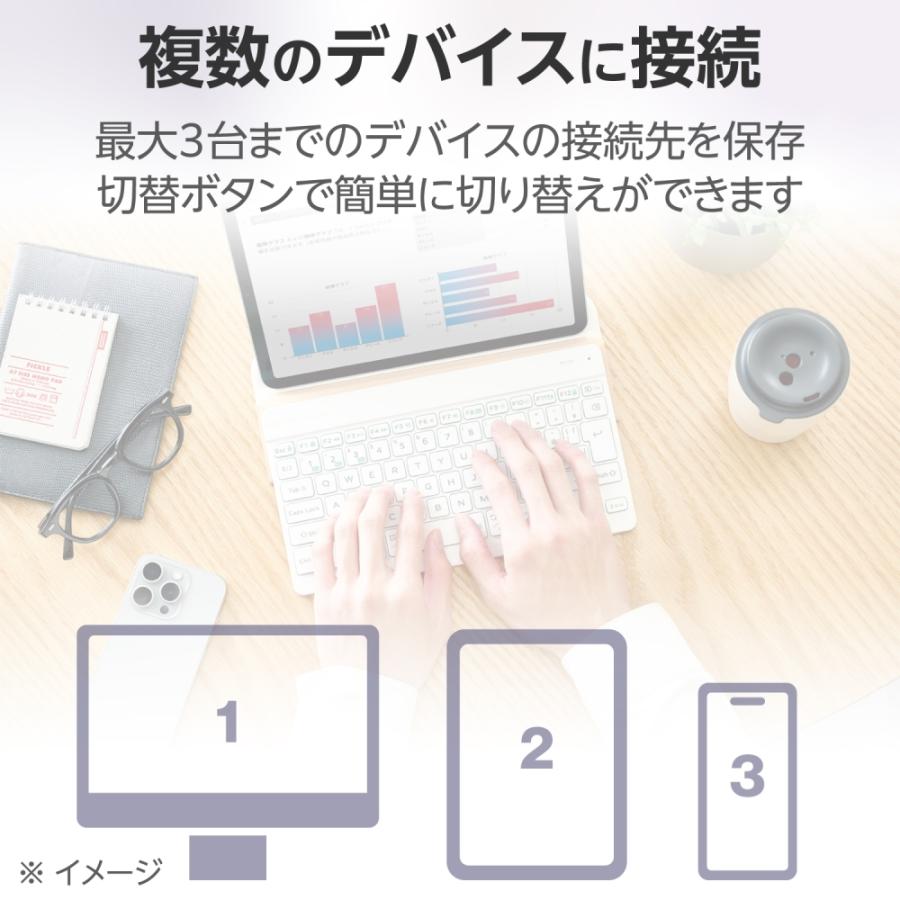 エレコム 充電式Bluetooth Ultra slimキーボード “Slint” TK-TM15BPBK_4