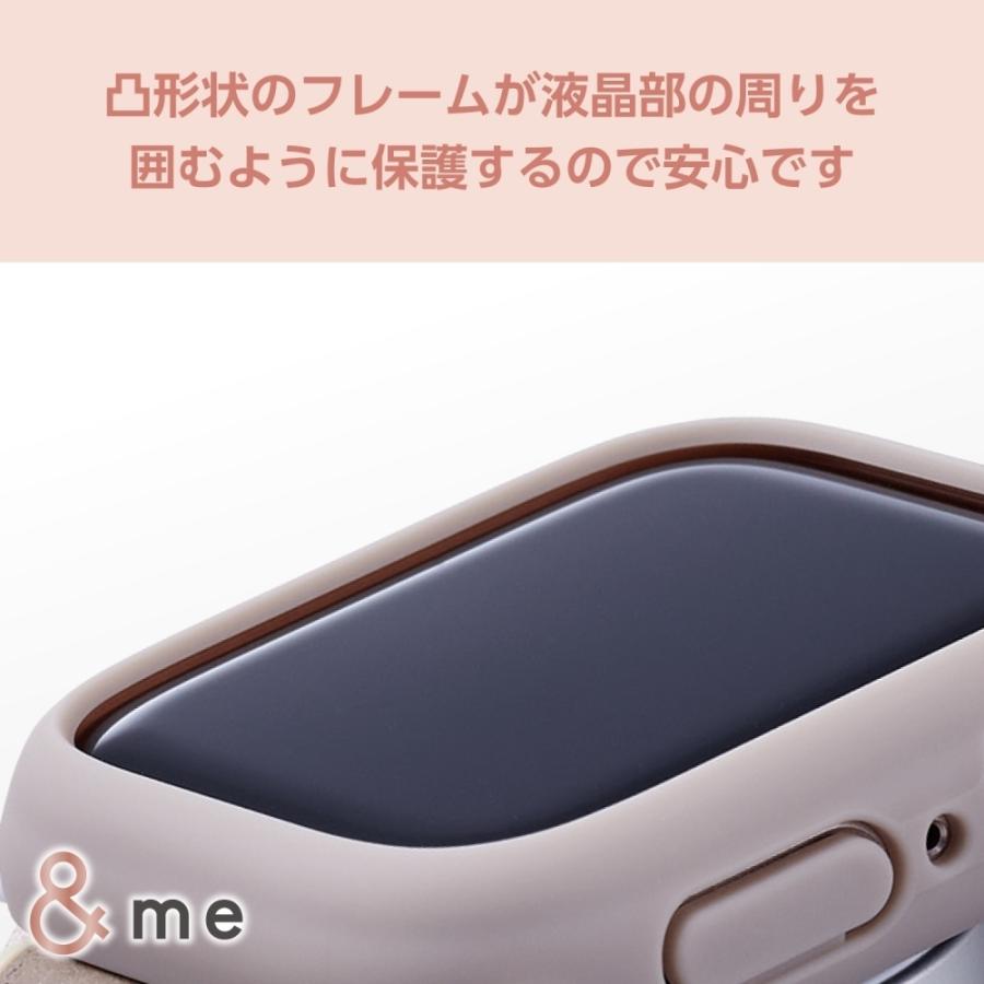 エレコム Apple Watch Series 9 41mm用&me ハードバンパー ラバーコート AW-23BBPPRGB｜hitline｜04