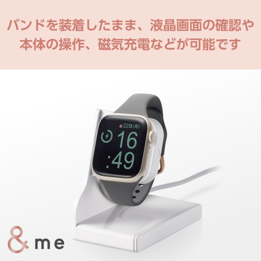 エレコム Apple Watch用 シリコンバンド スリムタイプ(41/40/38mm) &me AW-41BDSCJGY｜hitline｜07