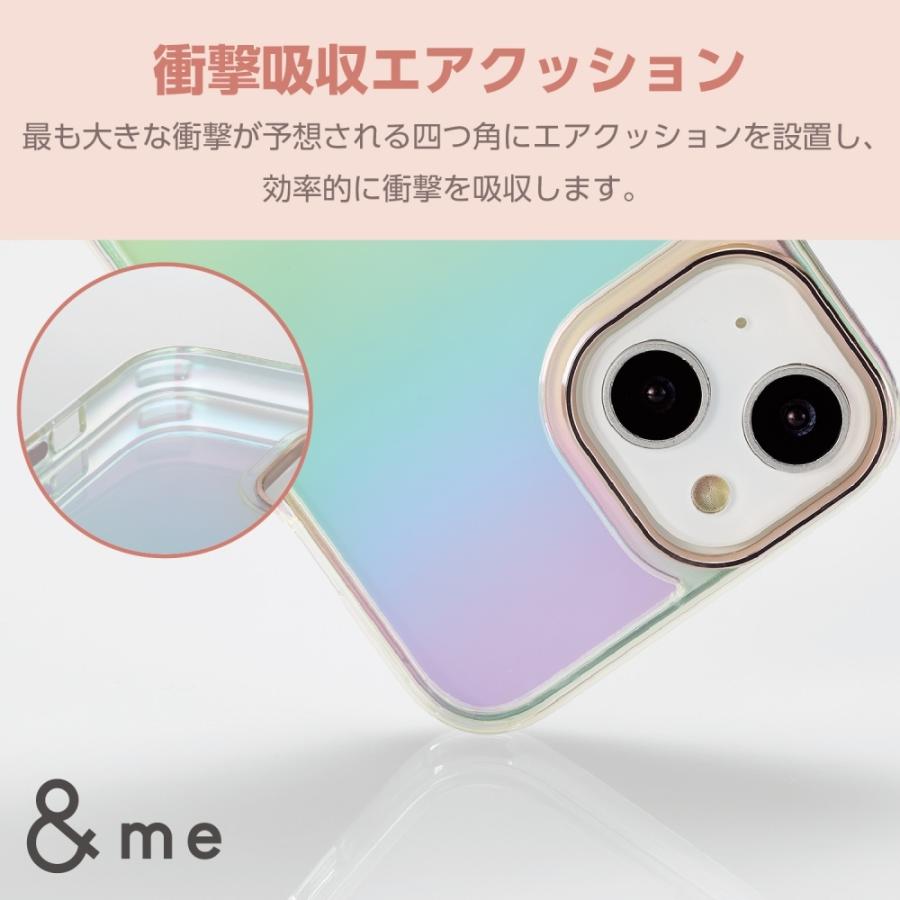 エレコム iPhone 14 ハイブリッドケース オーロラ &me PM-A22AHVCA2CR｜hitline｜04