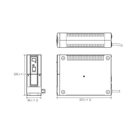 オムロン SS 無停電電源装置 800VA 無償保証延長サービス5年パック付 BY80SG5の画像