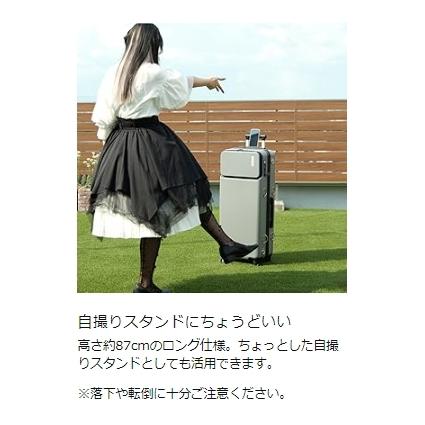 ビビラボ スリムスーツケース LBB-800-GY 約61L ミニテーブル ビビラボ スリムスーツケース LBB-800-GY 約61L ミニテーブル