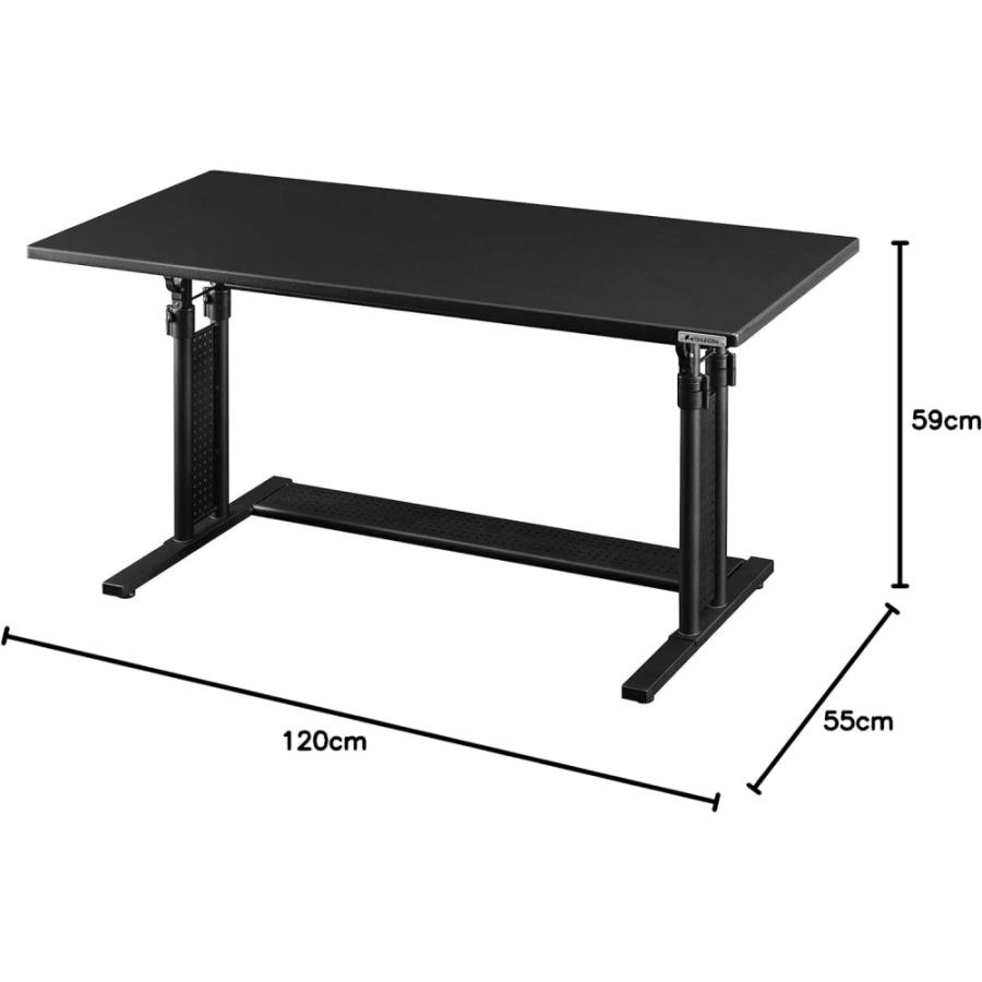 Bauhutteバウヒュッテ PCデスク 昇降式 幅100×奥行き60㎝ 木目