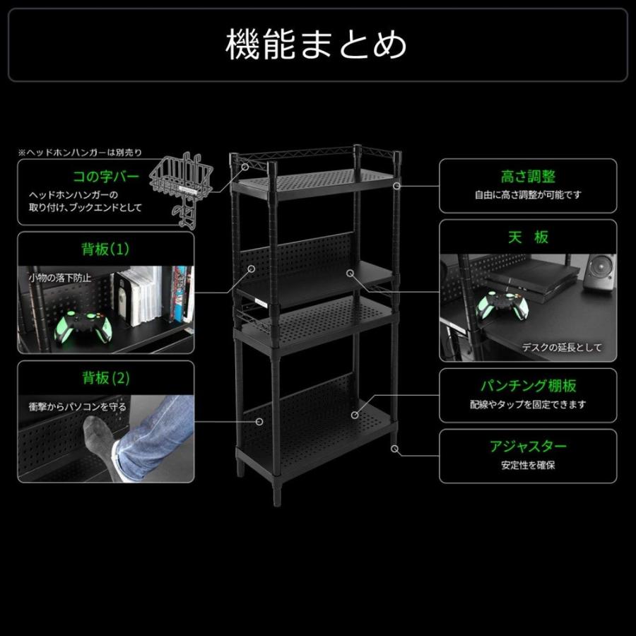 Bauhutte（バウヒュッテ） デスクサイドラック BHS-600SM-BK ブラック