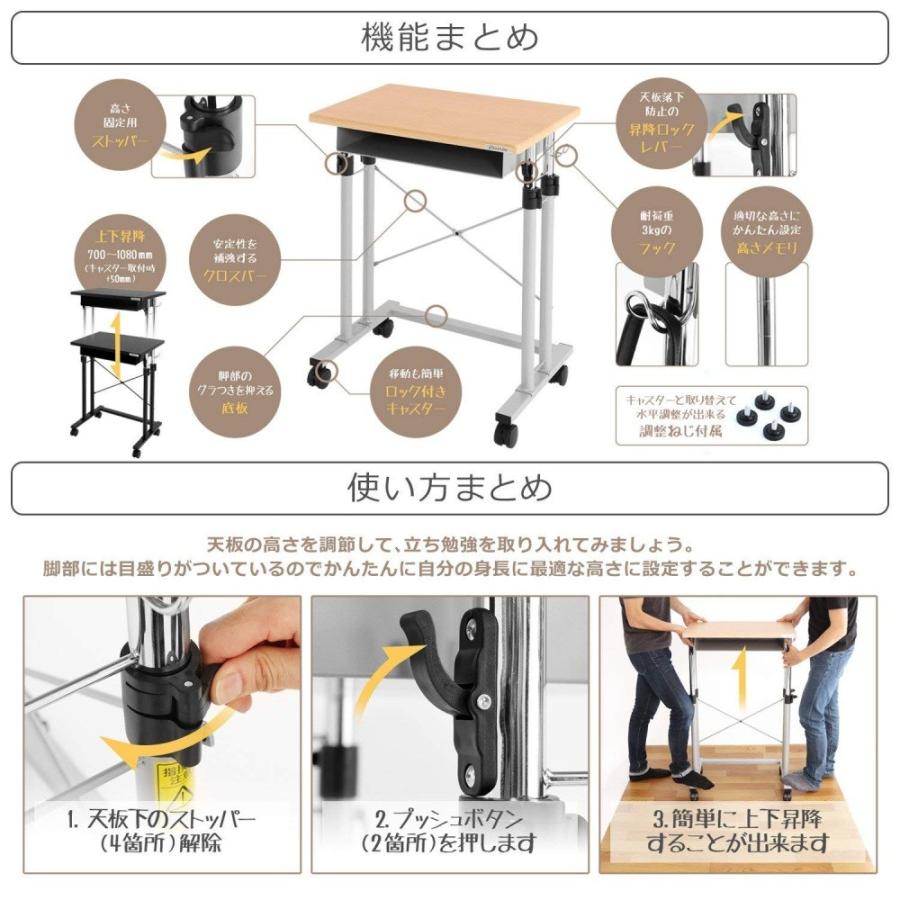 Bauhutte バウヒュッテ スタンディングデスク BHD-600H-NA Bauhutte バウヒュッテ スタンディングデスク BHD-600H-NA