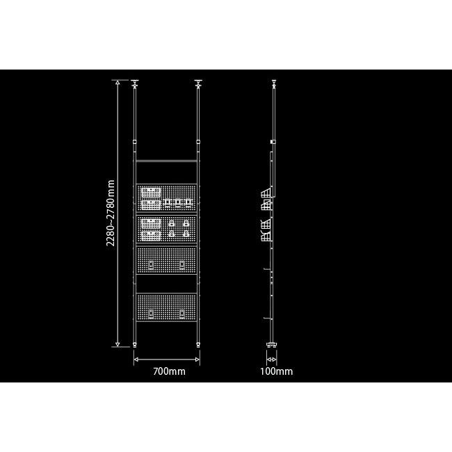 Bauhutte バウヒュッテ デバイスウォール BHW-700-BK Bauhutte バウヒュッテ デバイスウォール BHW-700-BK