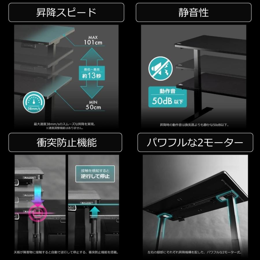 Bauhutte（バウヒュッテ） 電動スーパーゲーミングデスク(天板のみ 脚