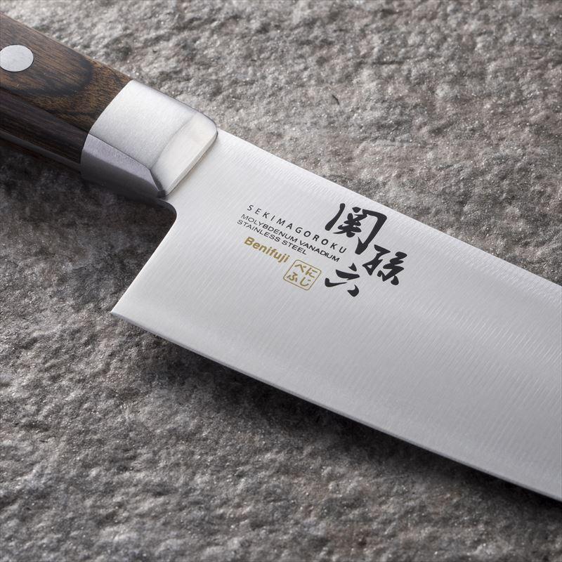 新品♪貝印 ブレンディア 貝印 関孫六 べにふじ 三徳 ディンプル 165mm AB5438 : ヒットライン