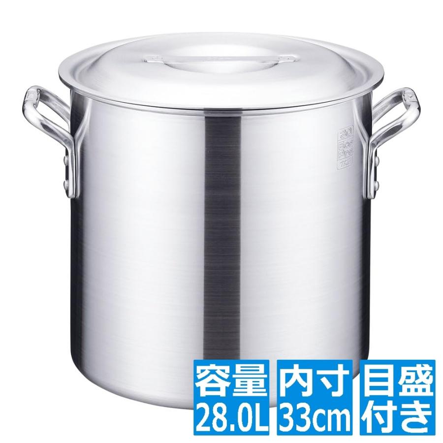 テイケイジイ TKG エコプロ アルミ寸胴鍋 33cm(目盛付) AZV8905