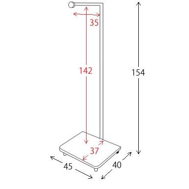 ハンガーラック スリム 高さ154 HS-1540 ブラウン 宮武製作所 | 収納 玄関 リビングの画像
