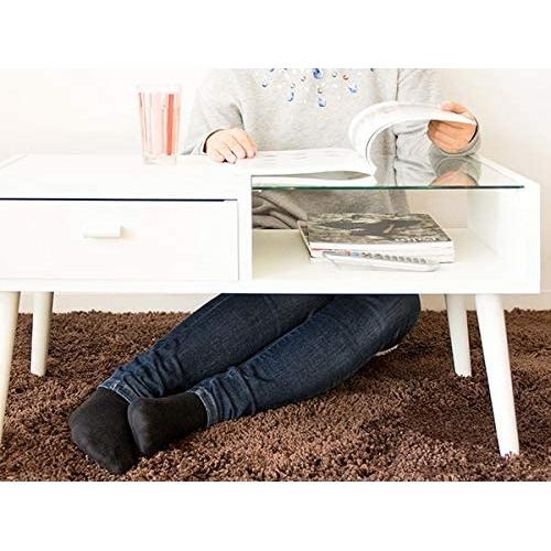 ローテーブル ガラス 引き出し CT-845 ライトブラウン 宮武  