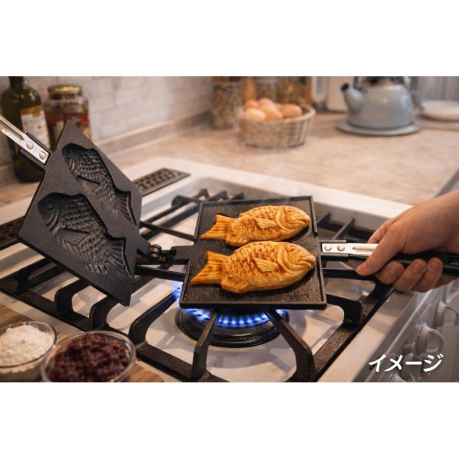 生活家電 南部鉄器 盛栄堂 たい焼き機 鉄製 ブラック