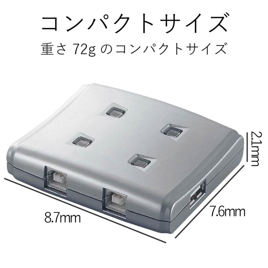 エレコム USB2.0手動切替器 USS2-W4｜hitline｜08
