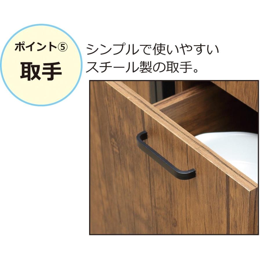 クロシオ アート食器棚60-100 ヴィンテージブラウン_10