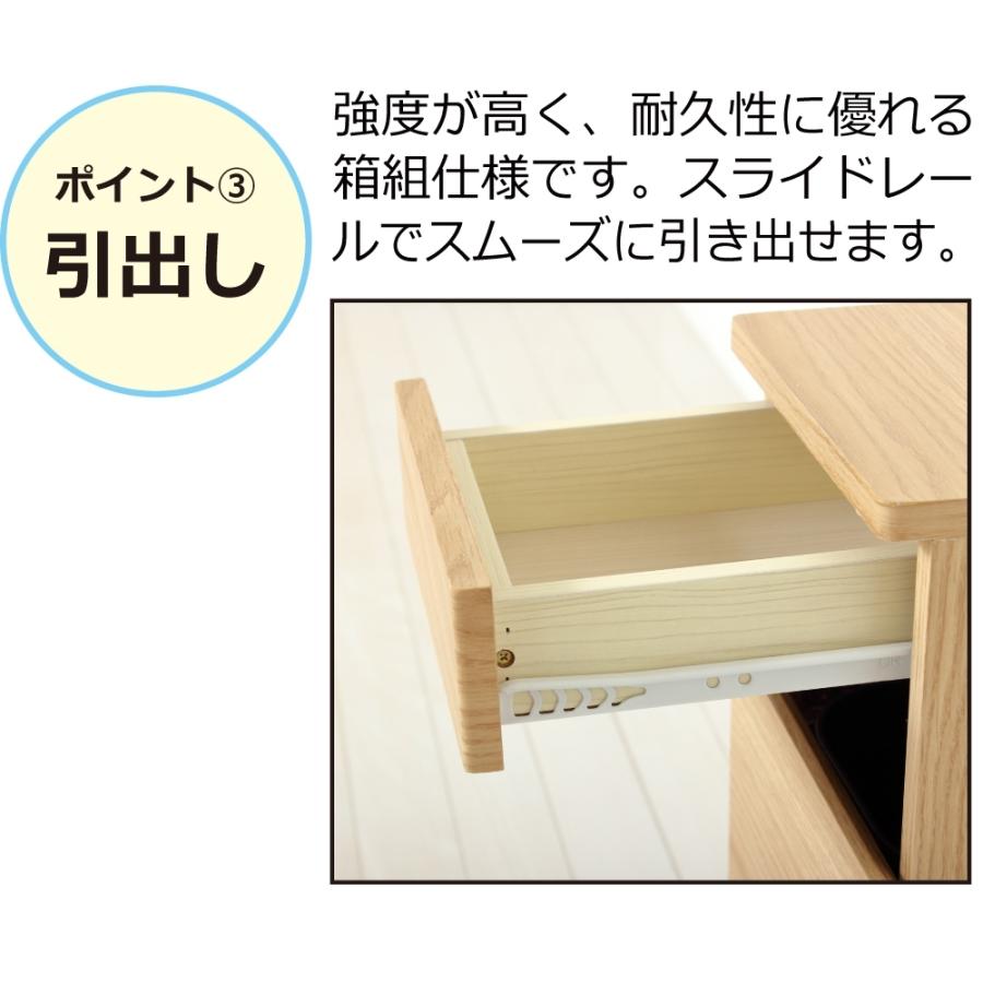 クロシオ コンセント付ダストボックス ゴミ箱 ごみ箱 ダストBOX ペール付き スマホ置き サイドテーブル グレージュ_4