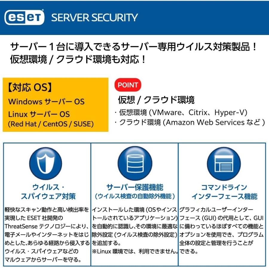 53%OFF!】 ESET Server Security for Linux Windows 新規 CMJ-EA06-E06  riosmauricio.com