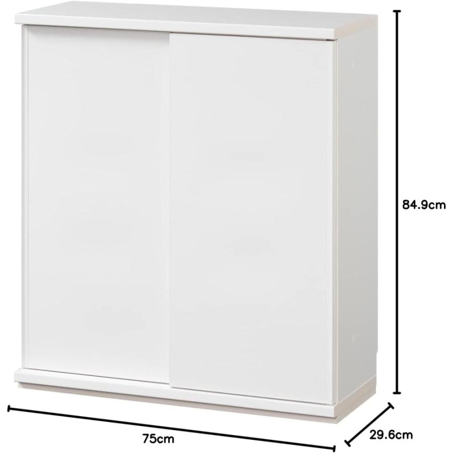 白井産業 カウンター下収納 ラック 引戸タイプ キャビネット 木製