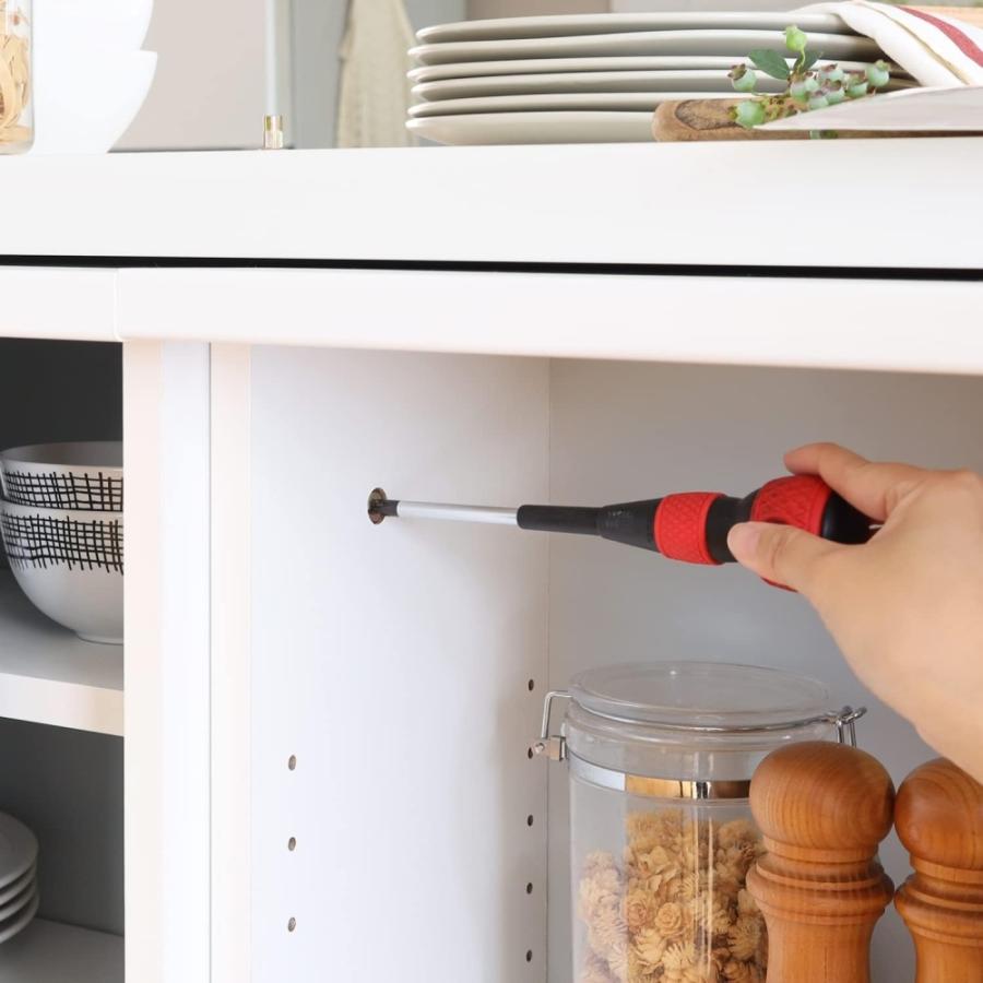 白井産業 カウンター下収納 ラック 引戸タイプ キャビネット 木製