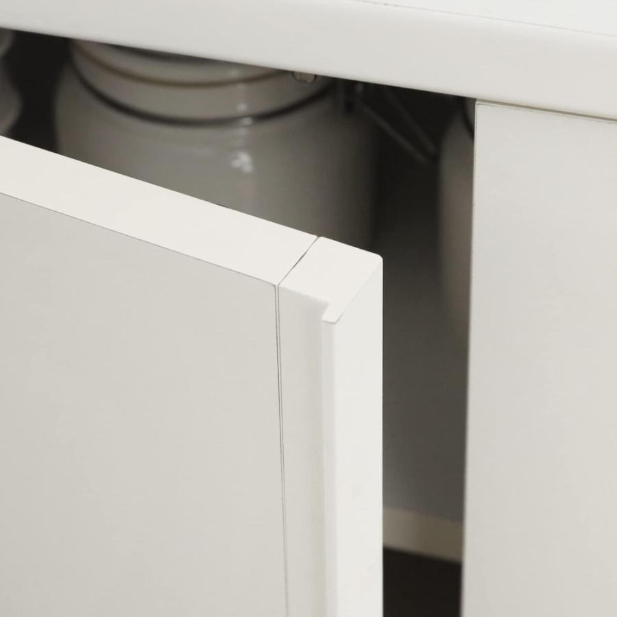 白井産業 カウンター下収納 ラック 扉タイプ キャビネット 木製