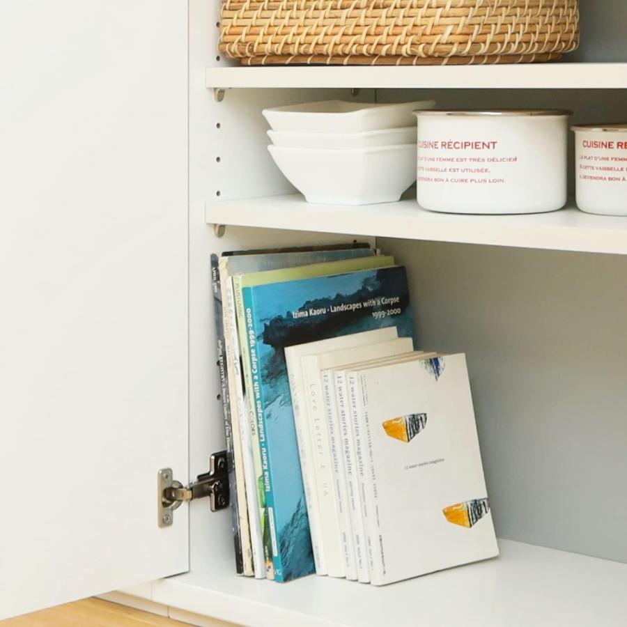 白井産業 カウンター下収納 ラック 扉タイプ キャビネット 木製