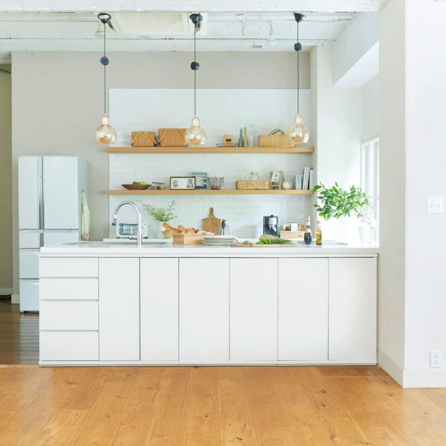 白井産業 カウンター下収納 ラック 扉タイプ キャビネット 木製