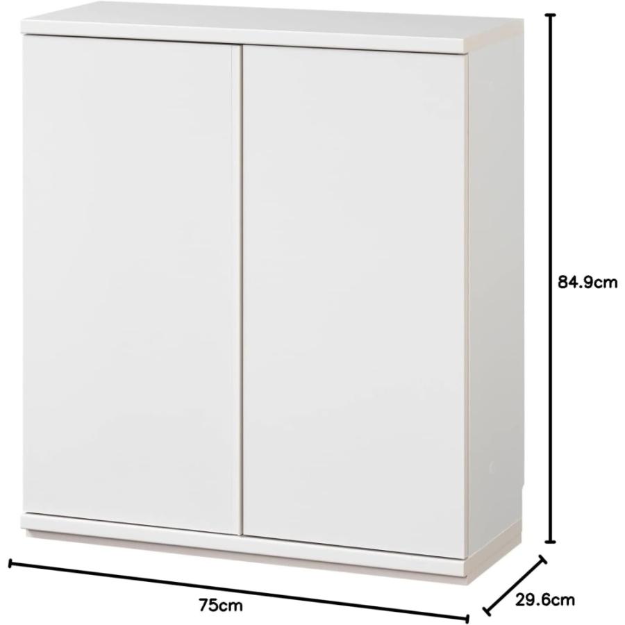 白井産業 カウンター下収納 ラック 扉タイプ キャビネット 木製