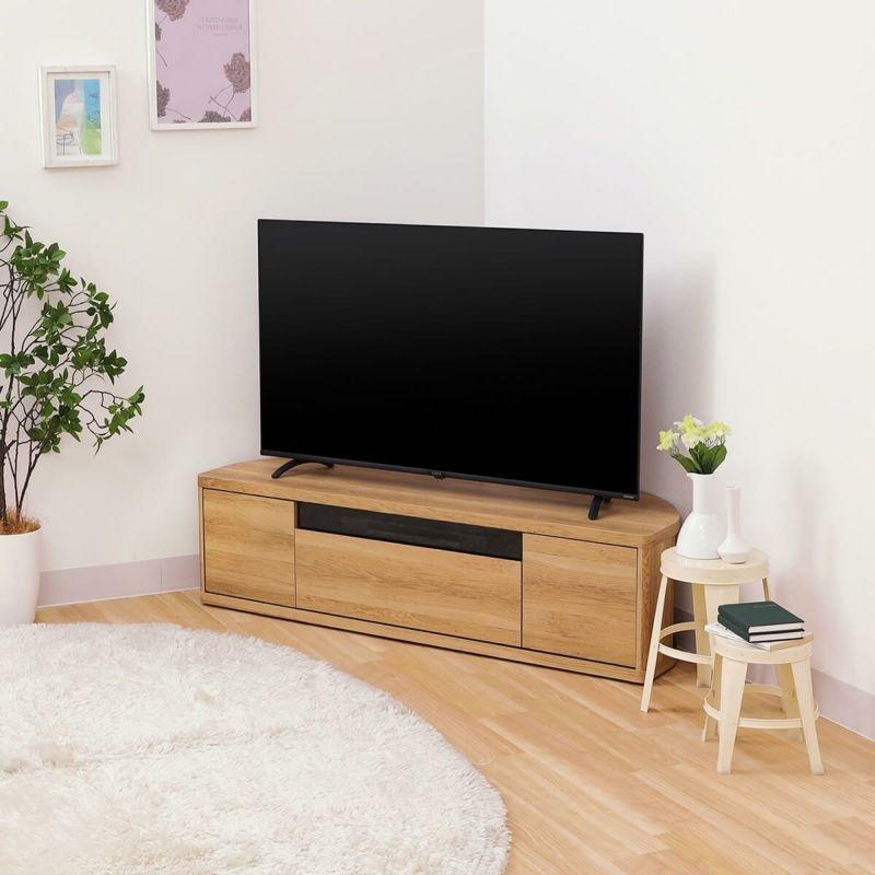 白井産業 テレビ台 ローボード 49-55V 大型テレビ対応 どんな角度でも