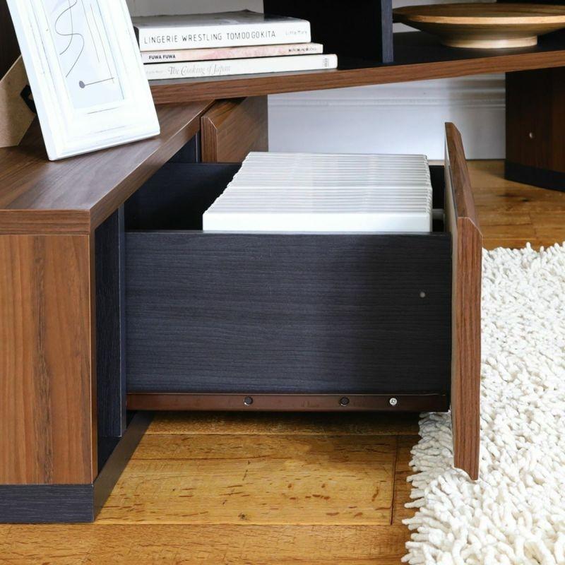 白井産業 テレビ台 ローボード 32-55V 大型テレビ対応 伸縮可能 収納