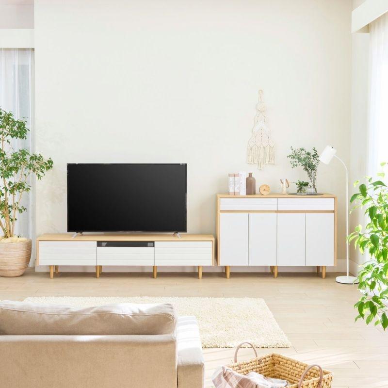 白井産業 テレビ台 幅180cm 高さ42cm 75V型対応 TVボード ローボード