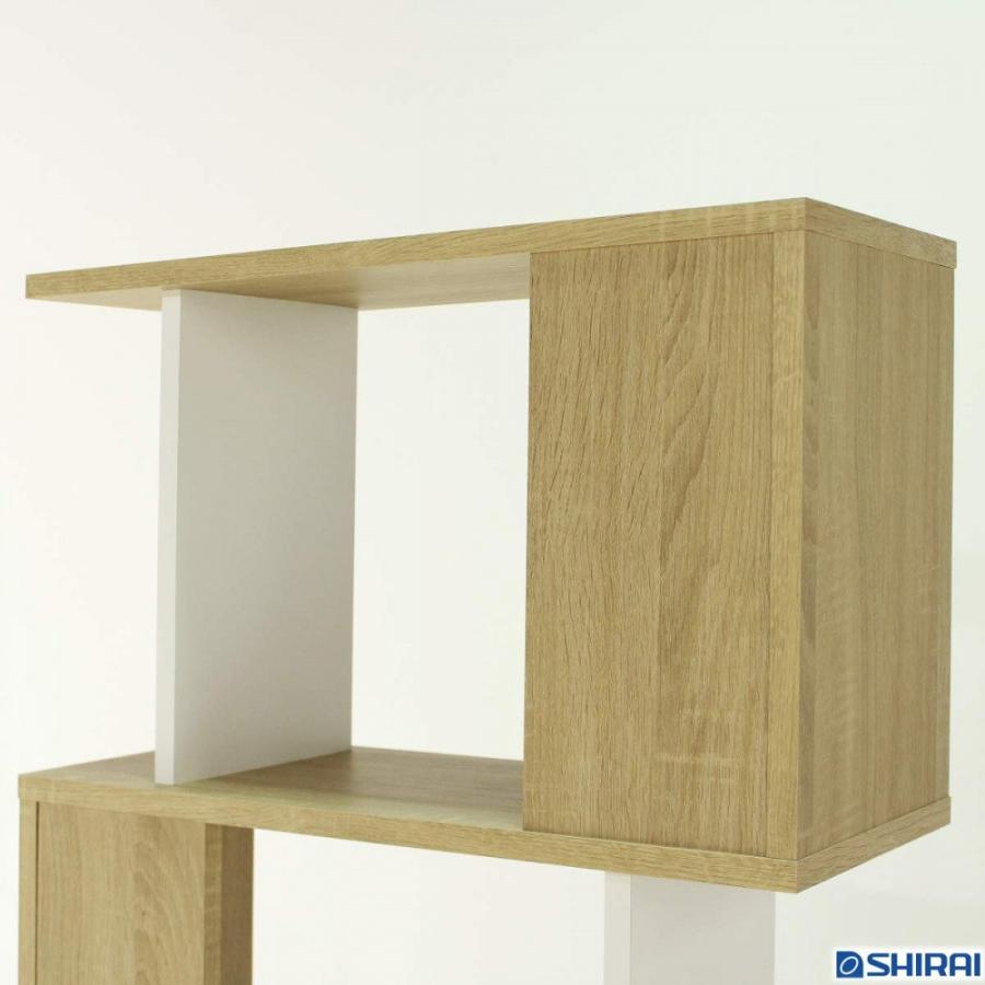 白井産業 ディスプレイラック 約 幅60 奥行24 高さ143 cm 本 棚 ナチュラル ブラウン (COB-1460 NA コビナス) | ラック ディスプレイ 棚 本棚 シンプル スリム