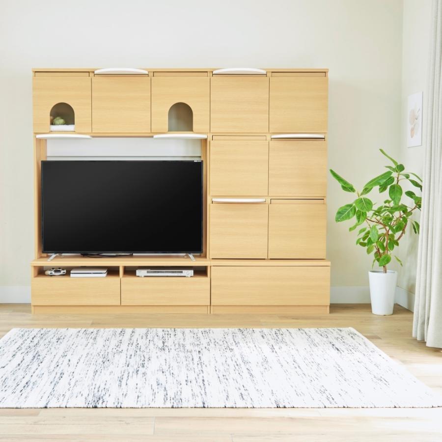 白井産業 壁面収納 テレビ台 キャットウォーク 幅135cm 高さ185cm