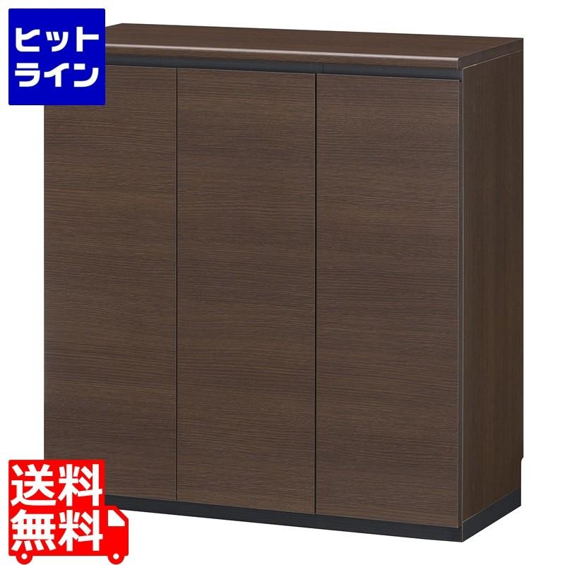 シューズラック 白井産業 PRE-9590CDDK | 日本製 下駄箱 靴箱 シューズボックス 玄関収納 木目柄 幅:約90cm 高さ:約95cm ダークブラウン