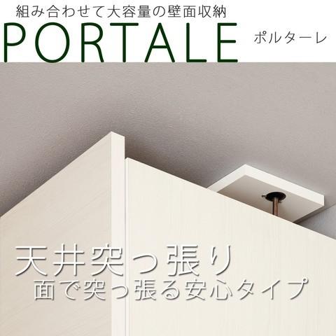 白井産業 日本製 壁面収納 ホワイト木目調 POR-5560DUWH ポルターレ