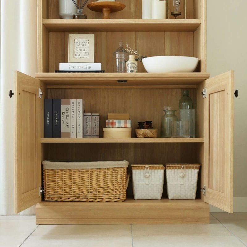 白井産業 オープンラック 幅74.4cm 5段 モンシェリーヌ 白家具 木製