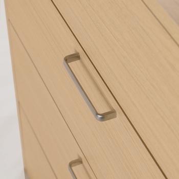 白井産業 フルニコ チェスト タンス 幅約78cm 高さ80cm ナチュラルブラウン ワイドタイプ 引出底板強化桟 FUL-8080HNAの画像