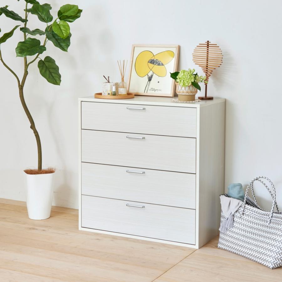 白井産業 チェスト タンス 衣類収納 同シリーズで組み合わせ自由自在  