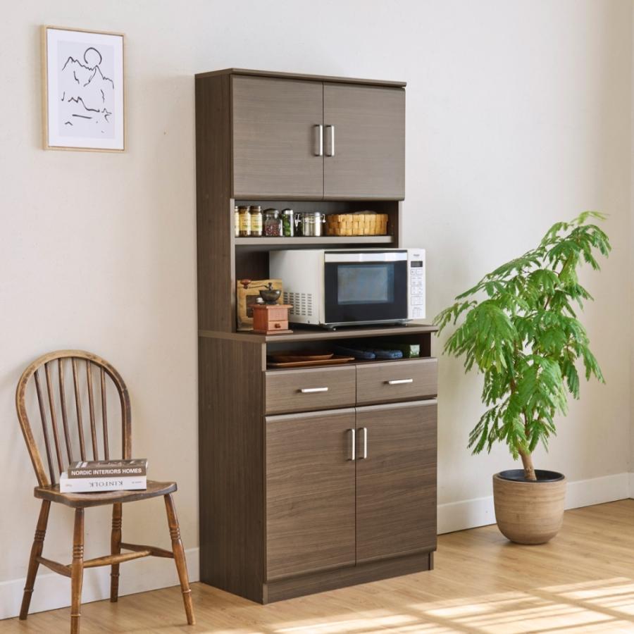 キッチン家電収納棚！2019年10月購入！状態まだきれいです！ブラウン 楽天市場】キッチンラック ハイタイプ ヴィンテージ調 家電収納 幅87cm