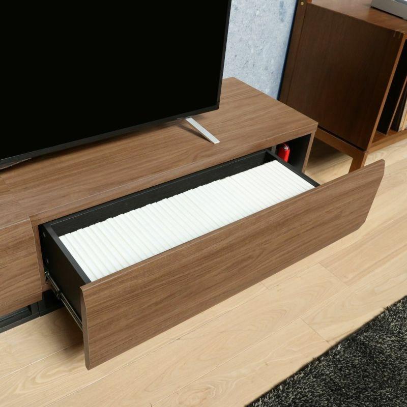 白井産業 テレビ台 幅180cm 高さ36cm ダークブラウン 75V型対応 木質感