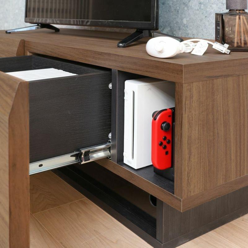 白井産業 テレビ台 幅180cm 高さ36cm ダークブラウン 75V型対応 木質感