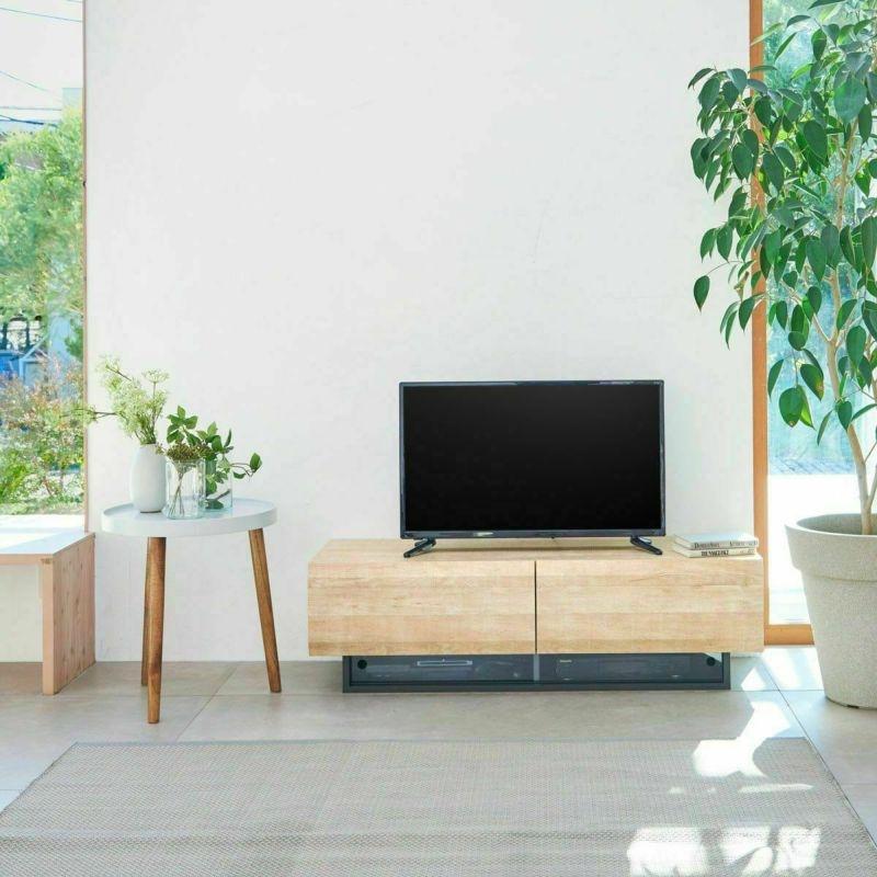 白井産業 テレビ台 幅120cm 高さ36cm ナチュラルブラウン 50V型対応 木