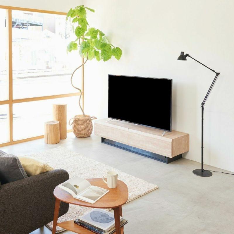 白井産業 テレビ台 幅150cm 高さ36cm ナチュラルブラウン 65V型対応 木