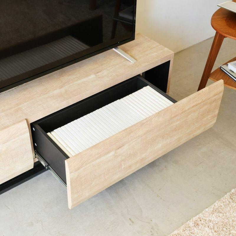 白井産業 テレビ台 幅150cm 高さ36cm ナチュラルブラウン 65V型対応 木