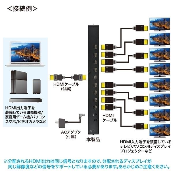 サンワサプライ 4K2K対応HDMI分配器(8分配) VGA-UHDSP8の画像