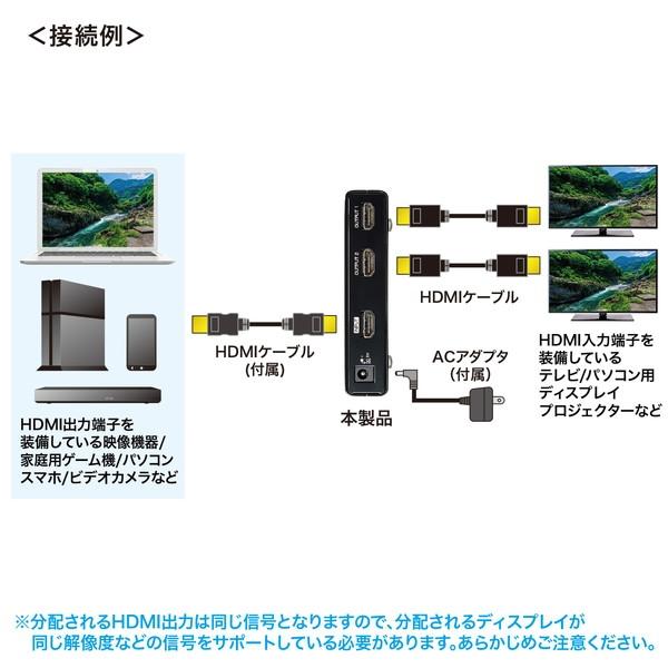 サンワサプライ 4K/60Hz・HDR対応HDMI分配器(2分配) VGA-HDRSP2｜hitline｜04